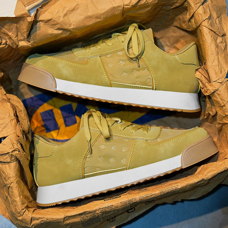 Casual Sports Shoes Men Increased Fashion Leather Casual Shoes Board Shoes High Quality Outdoor Chunky Sneakers British Style - Image 2
