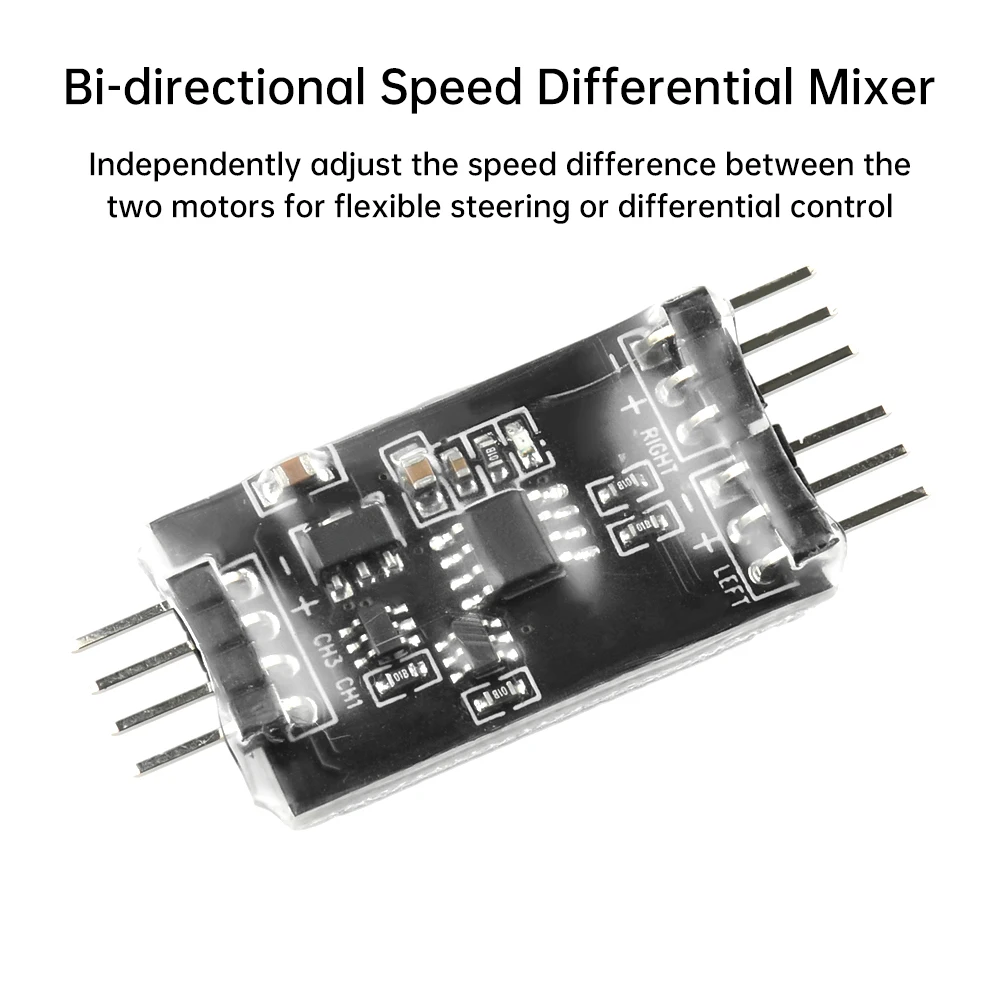 Bürstenloser Zweikanal-Mix-Controller, Zwei-Wege-Geschwindigkeitsdifferenzmischer für Delta Wing V Tail RC Flugzeug Modellauto Boot