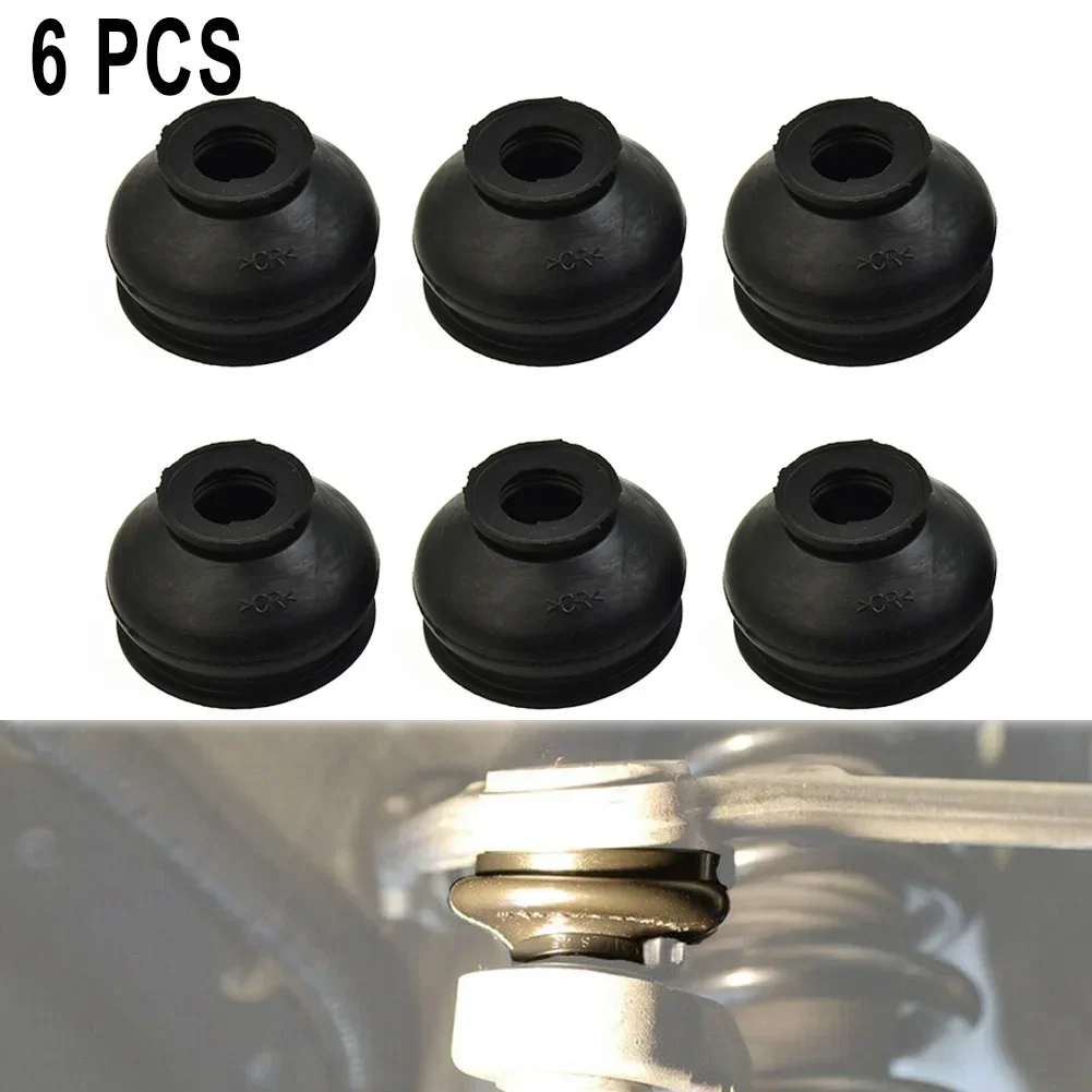 6pcs HQ Rubber Tie Rod End Ball Joint Dust Boots Dust Cover Boot Gaiters Rubber Rod End Ball Joint Dust Cover Replacement New