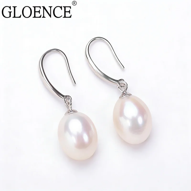 

925 Silver Natural Freshwater Pearl Earring For Women Water Droplet Pearl Girl Birthday Gift Wedding