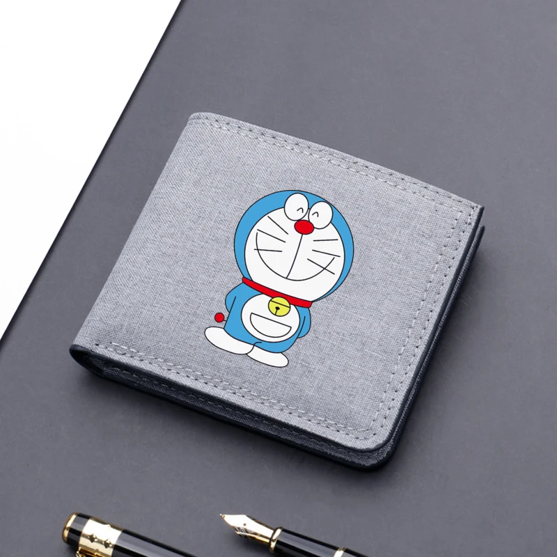 Doraemons Wallet Coin Purse Cartoon Anime Print Children Wallet Card Holder Coin Storage Short Paragraph Bag Kid Birthday Gift