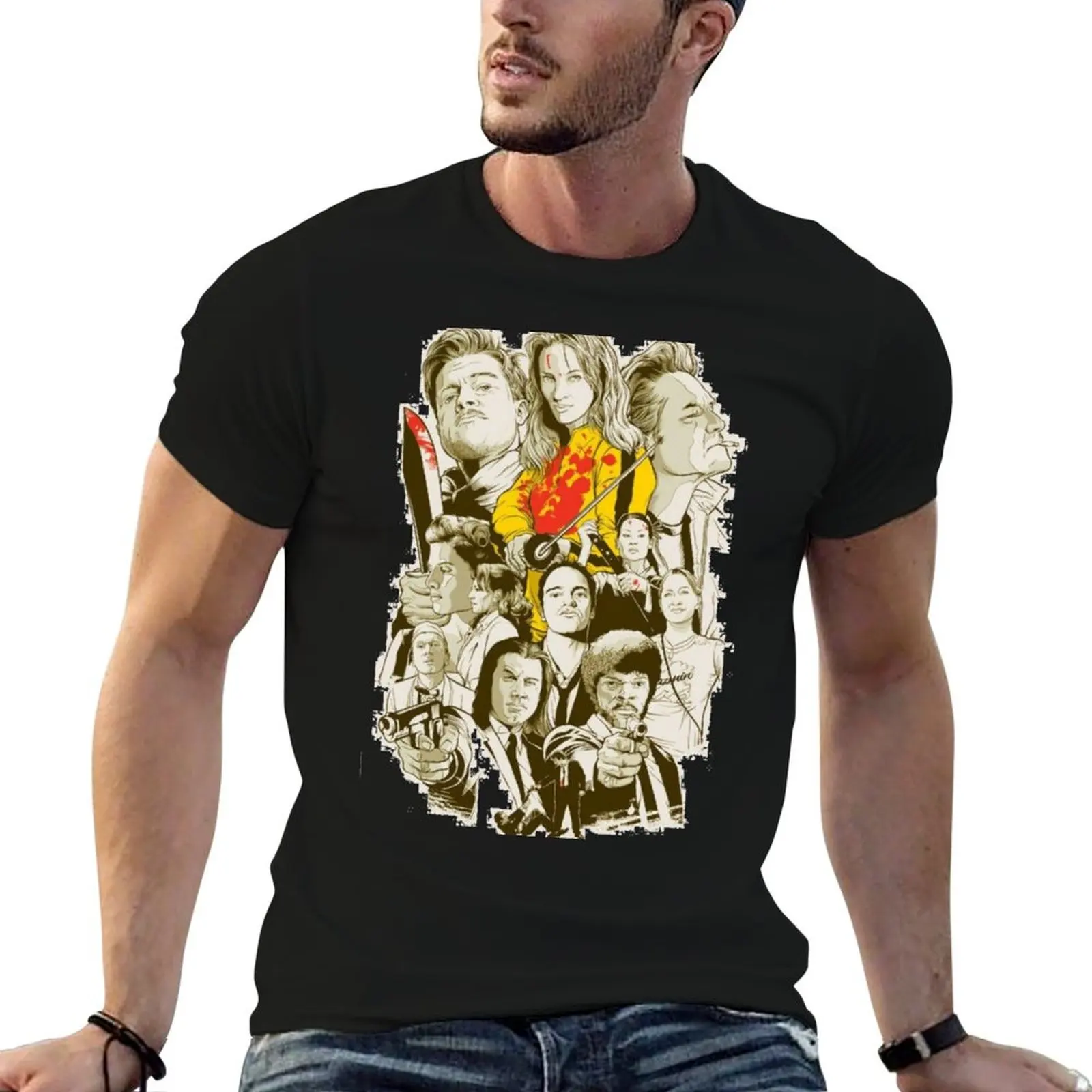 personnages-de-tarantino-t-shirt-t-shirts-pour-homme-graphique-drole-imprime-t-shirts-pour-homme-t-shirt