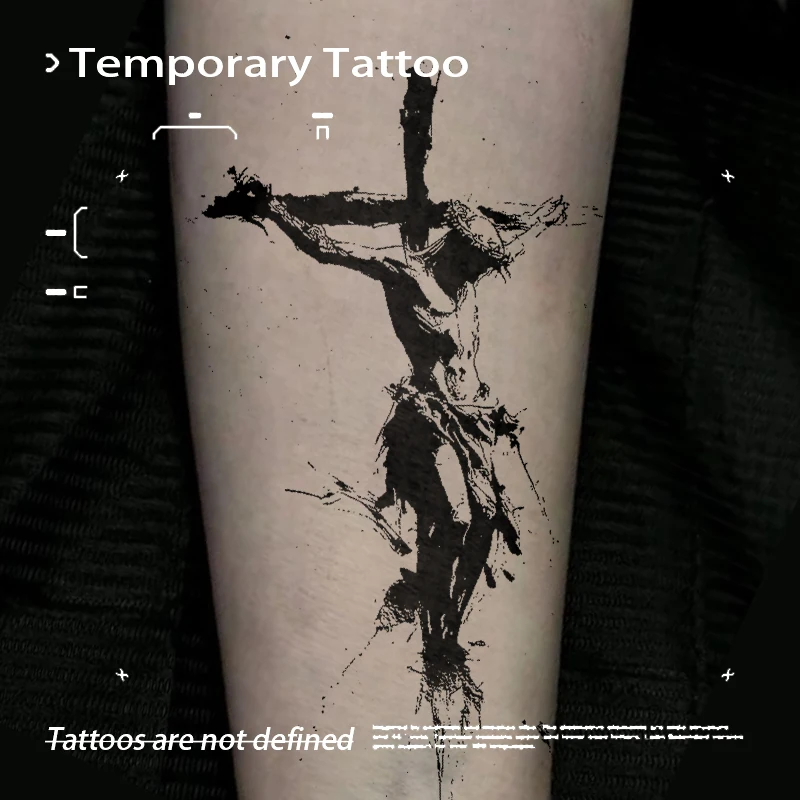 

Fake Tatto Sexy Hottie Haloween Temporary Tattoos Waterproof Cross Herbal Juice Tattoo Sticker New Toys for the Best Adolescents