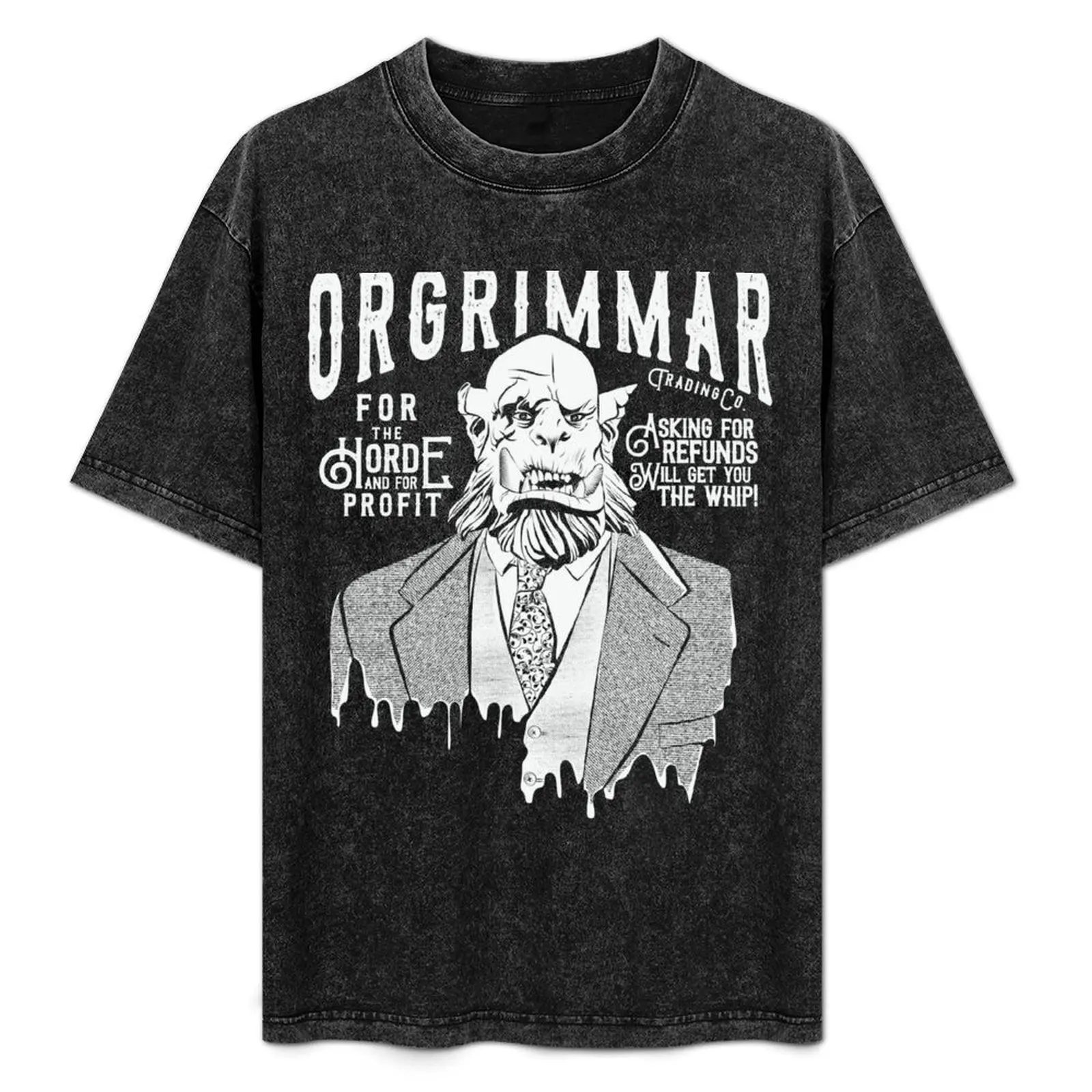 

Orgrimmar Trading Co. T-Shirt Minimalist Plain Crew Neck T-Shirt