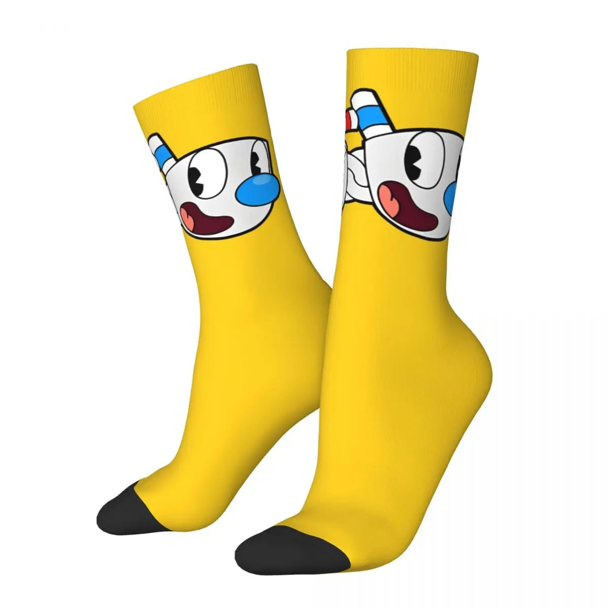 Mugman CupHead Socks Men Women Polyester Casual Game Socks Harajuku Spring Summer Autumn Winter Middle Tube Socks Gift