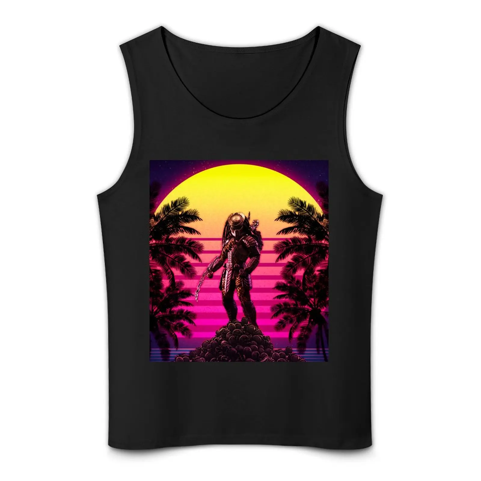 Retro Predator Image Tank Top Vests Men's clothes