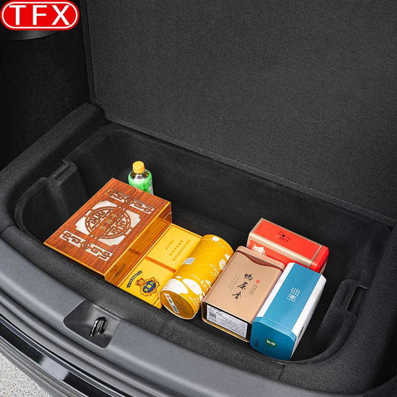 For Tesla Model 3 Y 2023 2022 2021 Car Styling Front Rear Spare Compartments Storage Boxes Boot Storing Artifacts Accessories