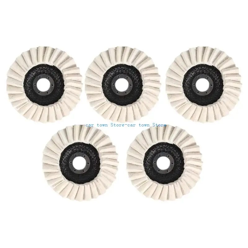 أقراص تلميع ألياف الصوف القوية RXJE أدوات تلميع معدنية 125 مم للألمنيوم الصلب