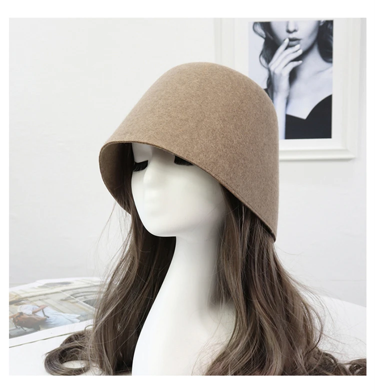 

Модная шерстяная шапка-бини для женщин, универсальная осенне-зимняя шапка для защиты лица, в различных цветах