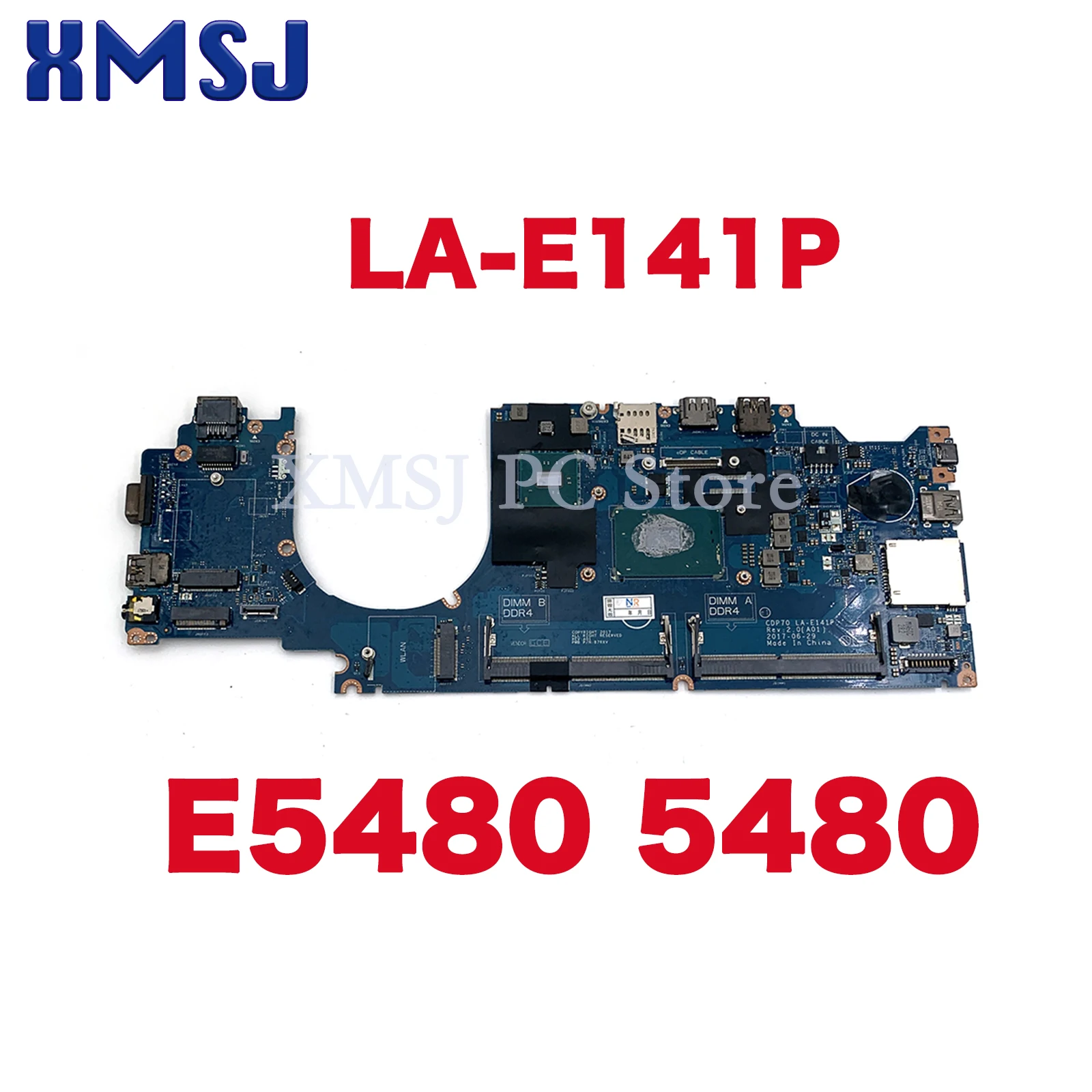 

For Dell Latitude E5480 5480 Notebook Mainboard LA-E141P 0VD2G7 04TXJG 07W358 0DTY10 02WXD6 I5 I7 6/7th Gen Laptop Motherboard