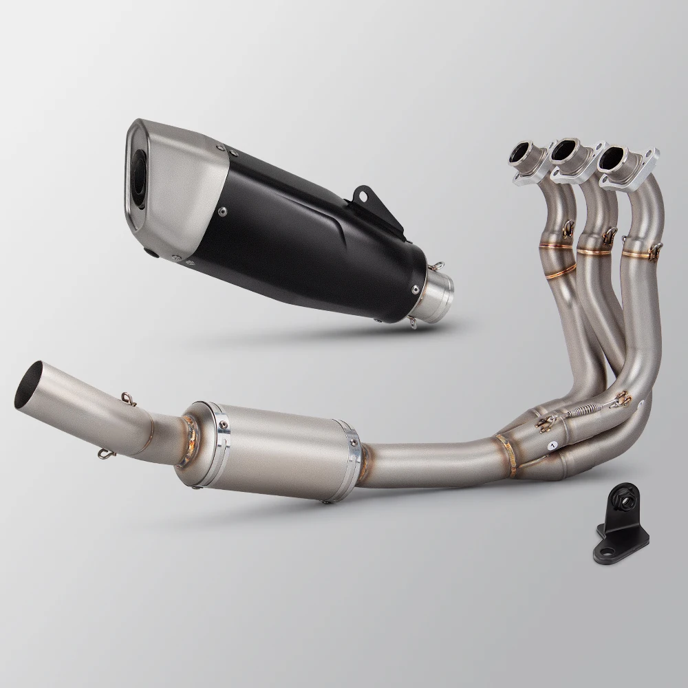 

Motorcycle Exhaust Stainless Full Set System Front Link Pipe with Muffler Slip on Racing Line For Triumph Trident 660