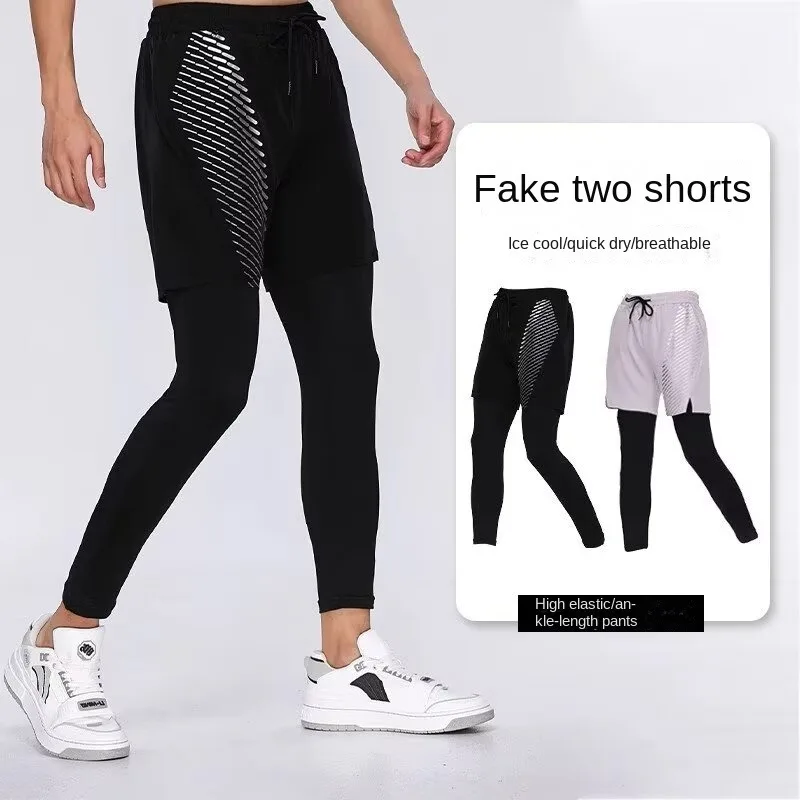 Running pants for men, fast drying, breathable fitness, athletics, professional marathon, summer training pants