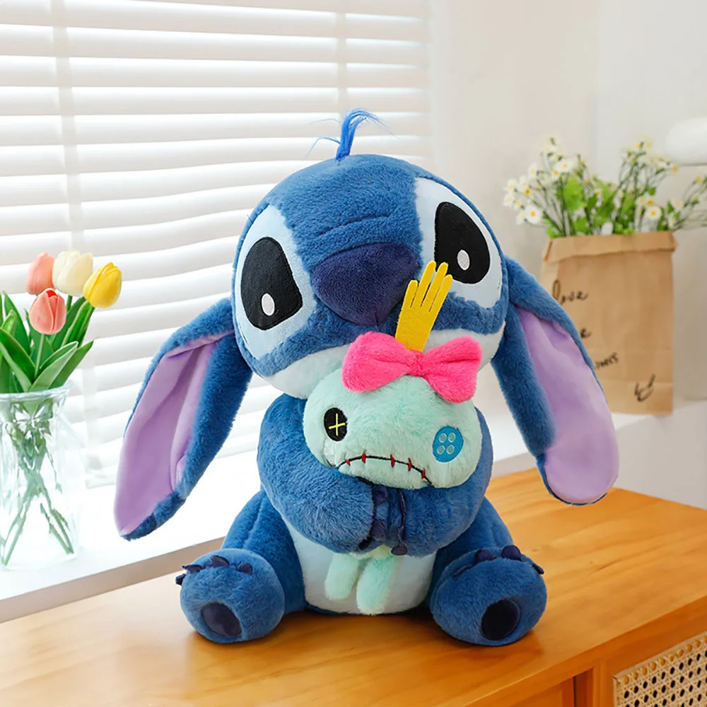

25CM Stitch Hug Scrump Anime Figure Dolls Lilo&Stitch Cartoon Toys Pillows Children's Appease Toy Sofa Decoration Birthday Gifts