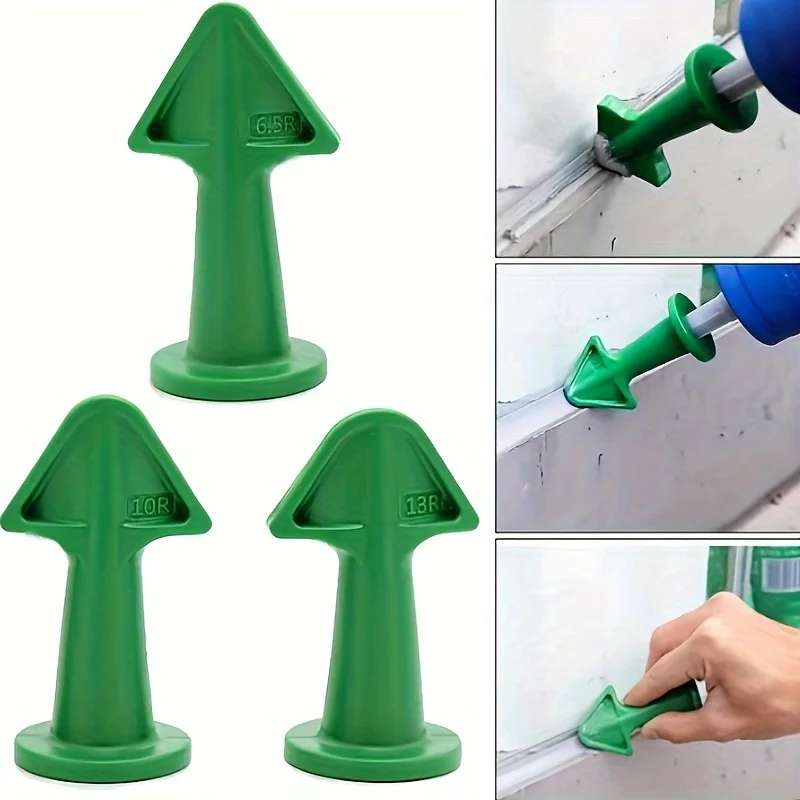 

3pcs/set Silicone Caulk Nozzles Plastic Scraper Set Sealing Caulking Sealant Tools Kit Rubber Trowel Nozzle For Floor Finishings