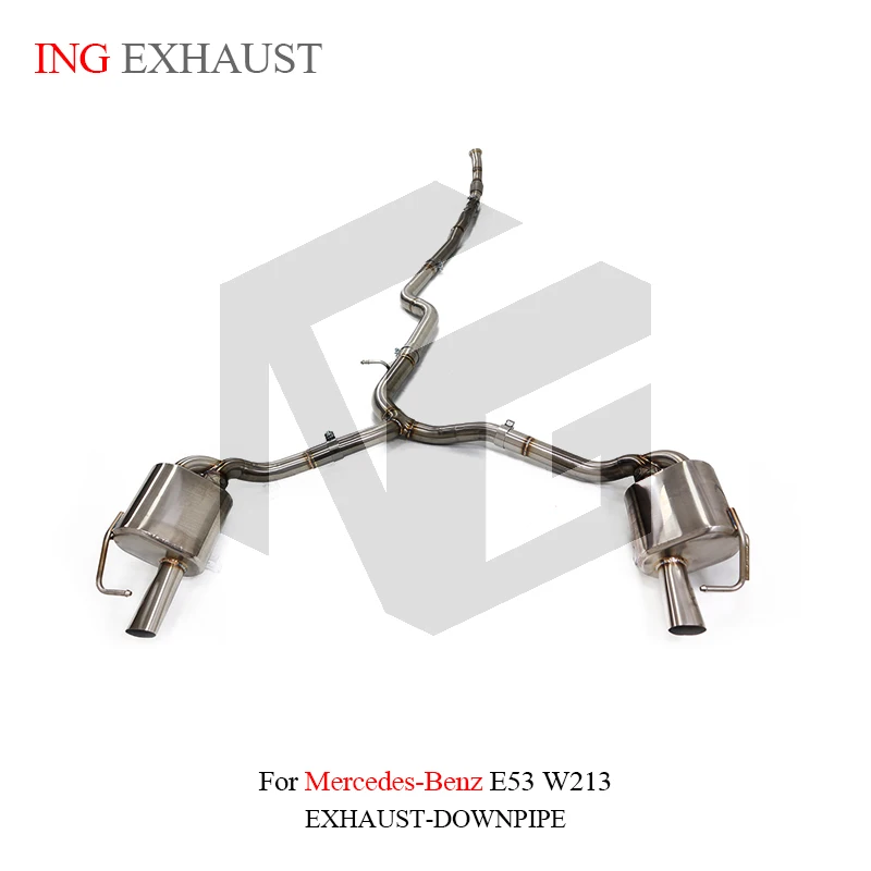 

ING Electronic Valve catbakc for Mercedes BENZ AMG E53 W213 3.0T Engine Race ss304 Remote Muffler Performance Exhaust system