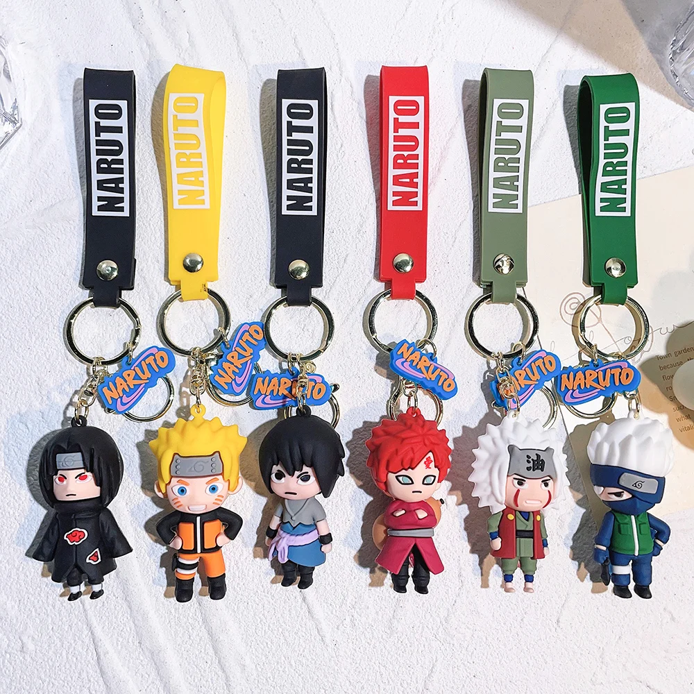 Naruto Cute Doll Pendant Anime Figures Nine Tailed Mode Pain Yahiko Fashion Backpack Keychain Bag Keyring Pendant Birthday Gifts