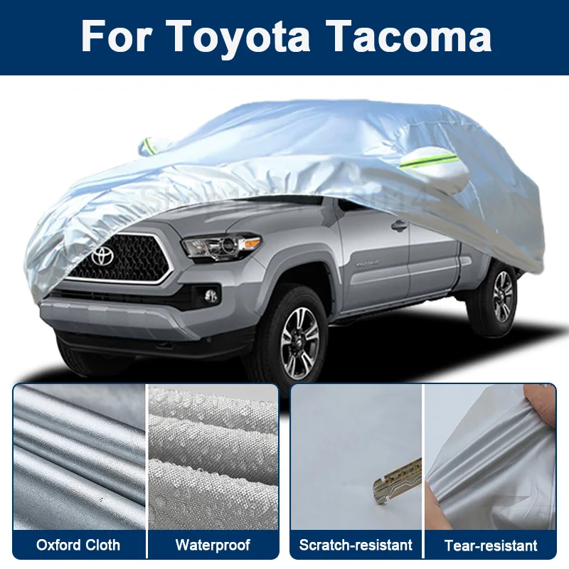 

Outdoor Full Car Cover For Toyota Tacoma with Reflective Strips Waterproof Snowproof Dustproof UV Protection Auto Accessories