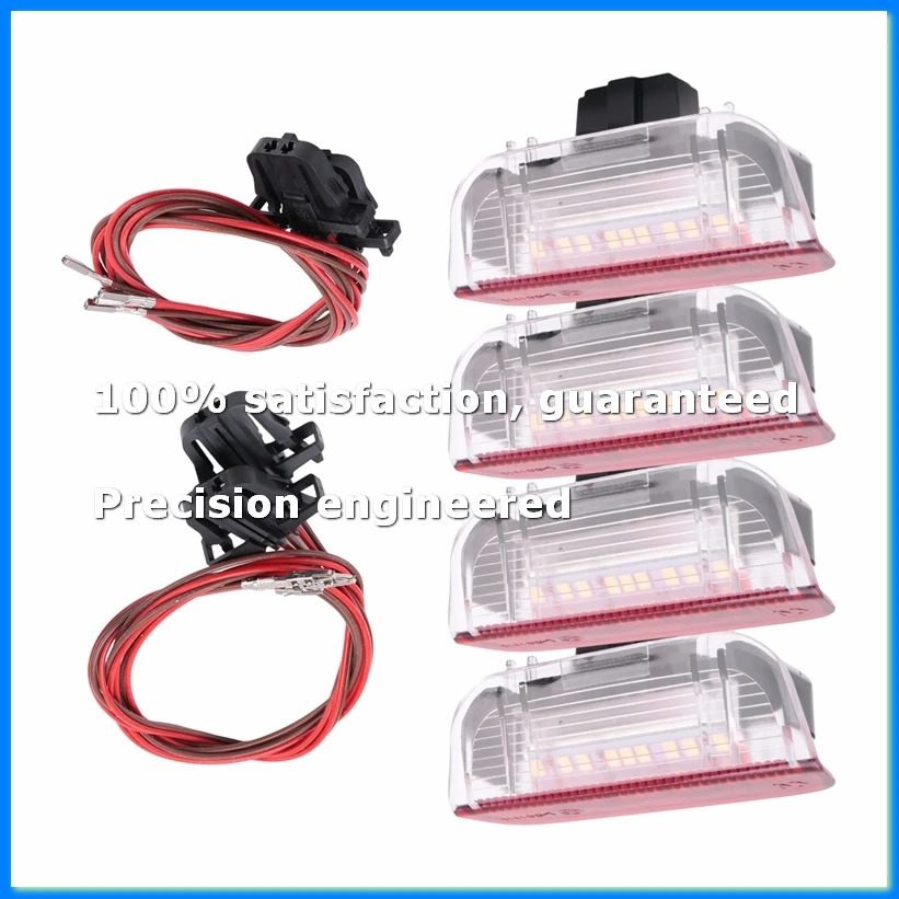 2PackX(4Pcs Car LED Door Warning Light Welcome Projector for Golf 6 7 MK5 MK6 B6 B7 CC)