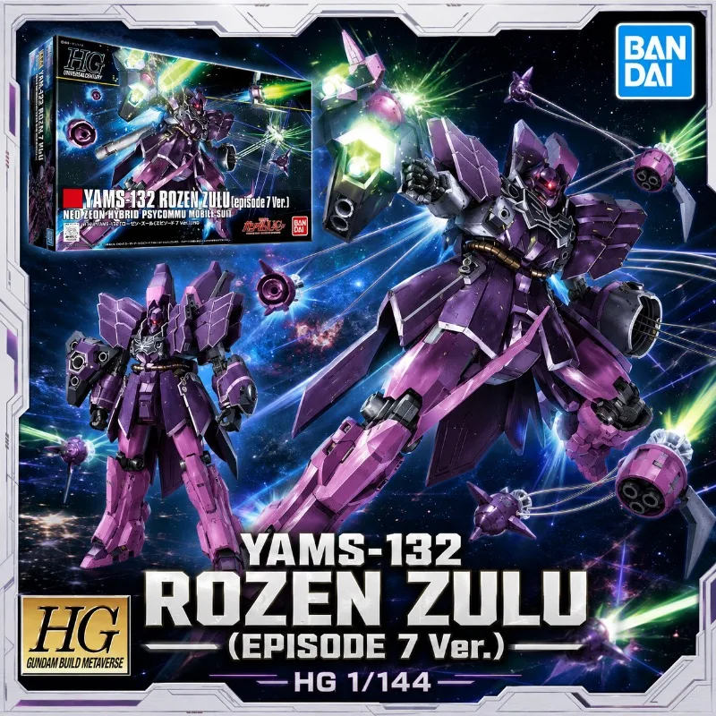 

Original Bandai HG Rozen Zulu Ep7] 1/144 YAMS-132 Gundam Unicorn Neo Zeon Mecha Robot Anime Action Figure Model Kits Gift