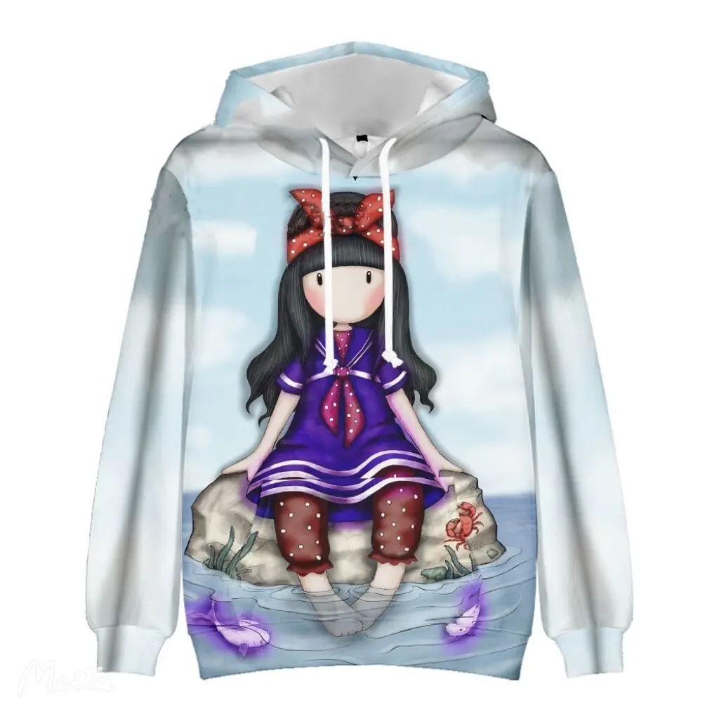 Female sweatshirt 3D Printed Kawaii Gorjuss Hoodies Boys Girls Kids Sweatshirt Pullovers Children Lovely Fashion Street Hooded