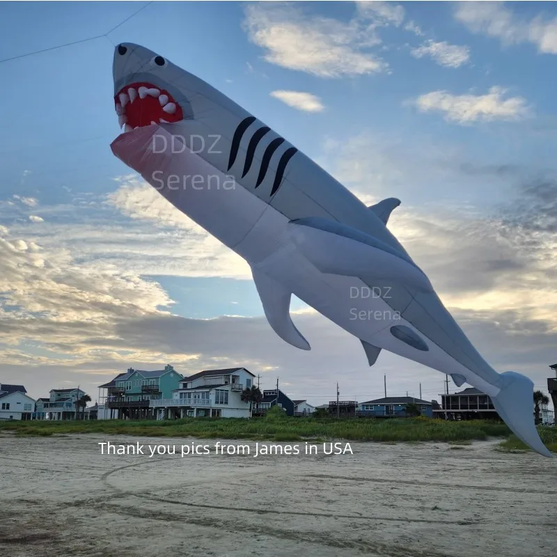 AngiLED Shlavabo Soft Gonflable Pendant Show Kite, Rip Stop, Ligne de nylon, Lessive pour adultes avec coin rond, LED bien protéger, 18m