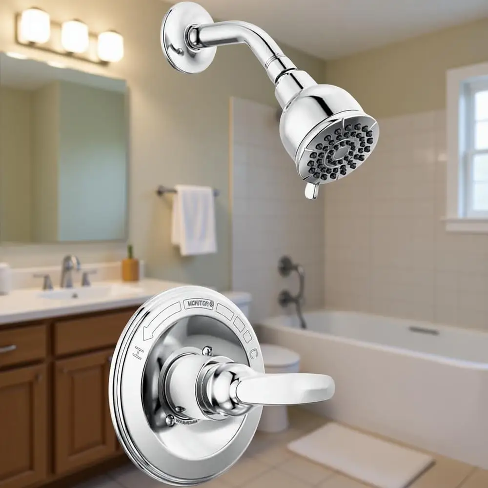 Series 2-Spray Shower Set, Chrome Shower and Handle Set, Trim Kit