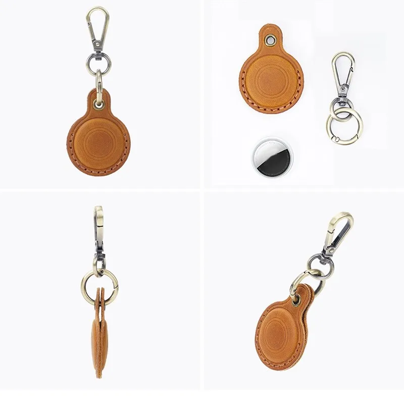 

AED7-Vintage Leather For Airtag Case For Airtag