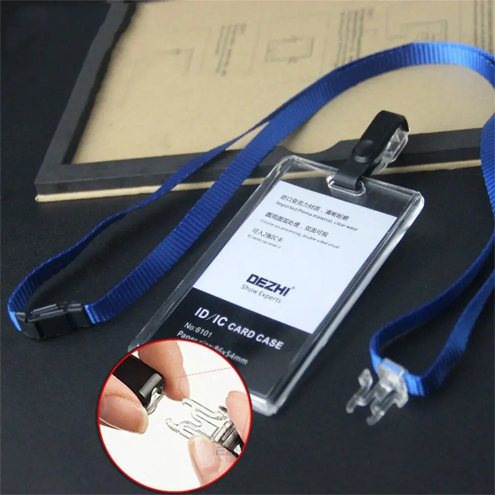Work Identity ID Card Holder Adjustable Employee Card Business Card Holder Neck Straps with Lanyard Name Card Cover