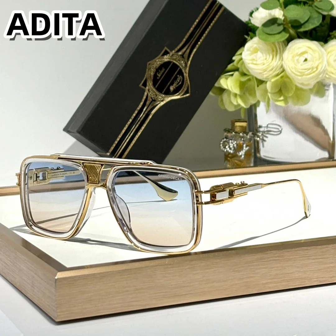 

GRAND-DECADE DTS460 Top High Quality Sunglasses For Men Titanium Style Fashion Design Sunglasses For Womens With Box