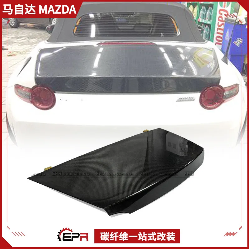 

Suitable for Miata Mazda MX5 ND RC Convertible, Carbon Fiber Rear Tail Cap, Backup Trunk Cap