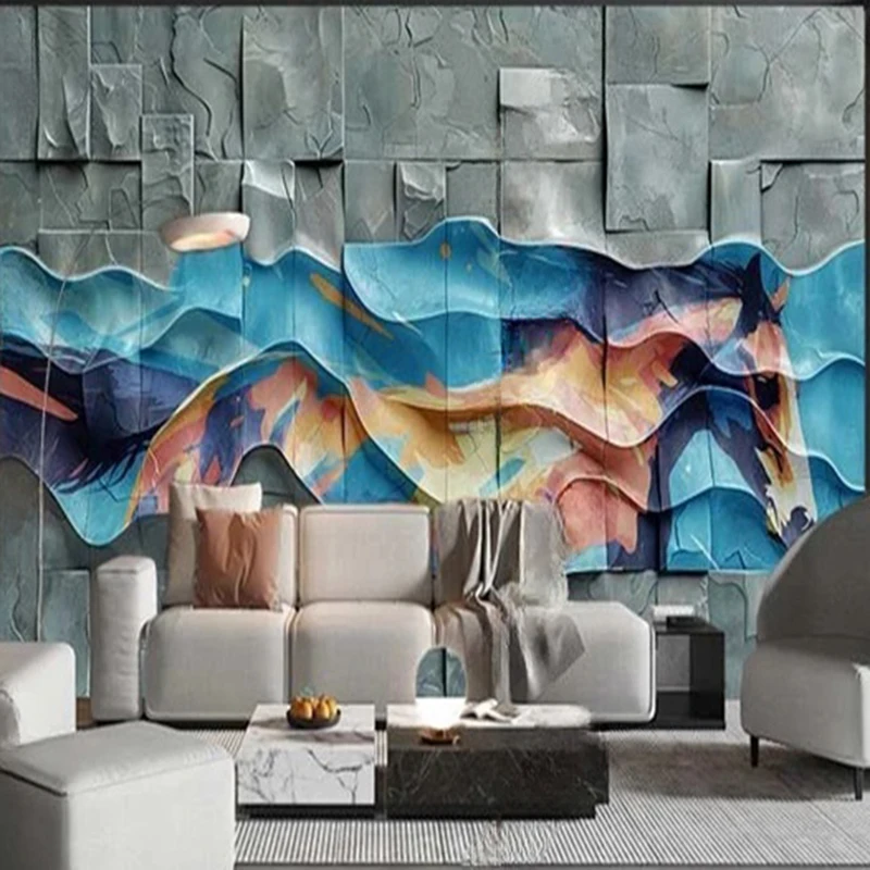 Custom 3D Wallpaper Modern Minimalist Abstract Art Wall Mural for Living Room Bedroom TV Sofa Background Papel De Pared