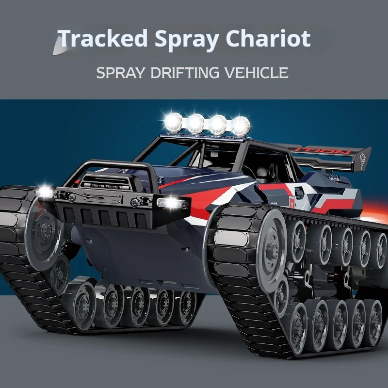 

Full Scale Remote Control Tracked Tank Simulation Off-Road Climbing Vehicle with 360° Rotation High-Speed Drift Stunt Function