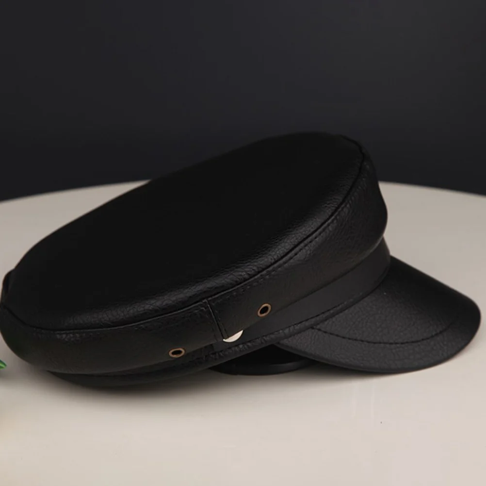 

Pu Beret Hat For Women Stylish Breathable Cabbie Chauffeur Fashion Yacht Sailor Costume Cap Sailing Party Fisherman Captain