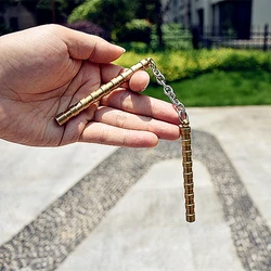 Portable EDC Finger Toys Casual Pure Copper Mini Solid Nunchaku Tools