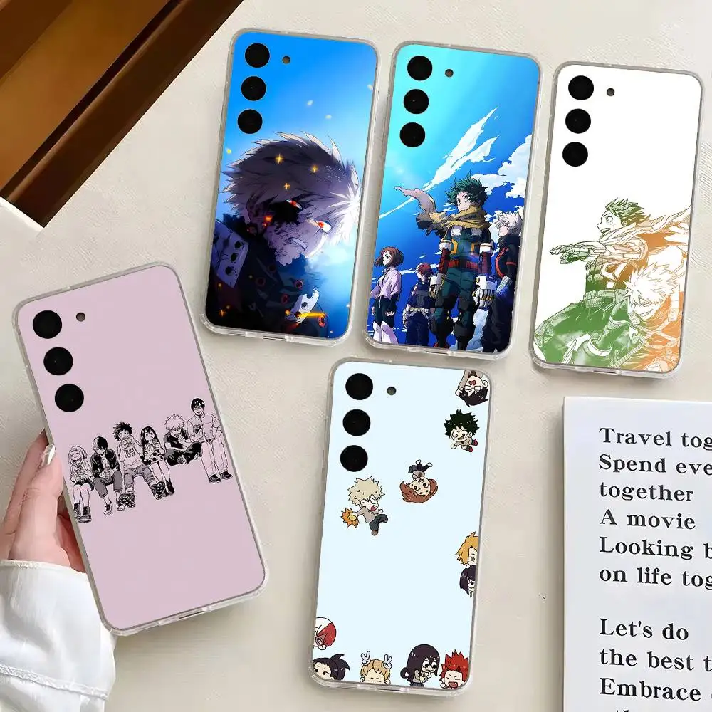 Anime M-My Hero-AcademiaS For Samsung Galaxy A52 A12 A51 S21 Edge S22ULTRA S23 S20LITE Plus Ultra Transparent Cover