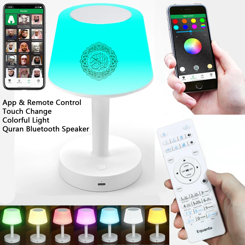 Koran Islam Muslim Arabisch Azan Nachtlicht Helle Lampe Koran Kabelloser Bluetooth-Lautsprecher Tragbarer Ramadan Heilige Arabische Islamische Musik
