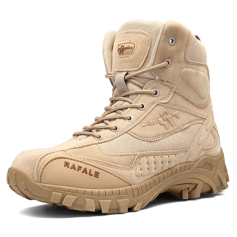 

CHRLCK Non-slip Hiking Shoes Men Tactical Boots Autumn Waterproof Shock Absorbing Hiking Shoes Wear-Resistant Mountaineer Boots
