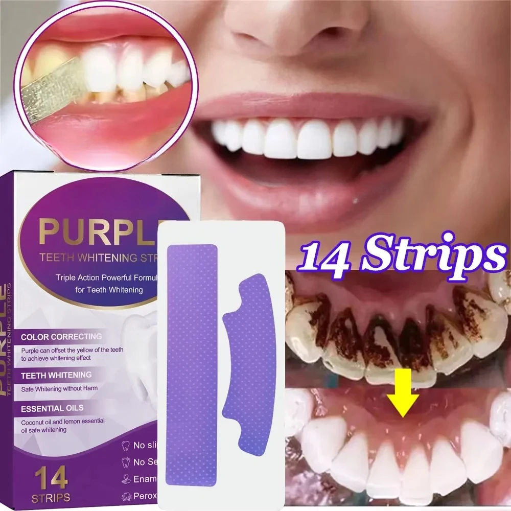 

Фиолетовые полоски для отбеливания зубов, удаление пятен налета, чистка, гигиена полости рта, отбеливание, стоматологические инструменты, свежее дыхание, осветление пятен, уход за зубами