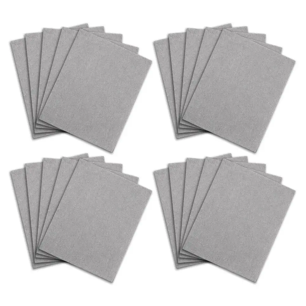 Einweg-Autofußmatten 50x40cm Universal Vliesstoff Saugfähige Auto-Fußpolster Schmutzabweisende Saubere Teppichauskleidungen Schwarz/Grau – Detail 3