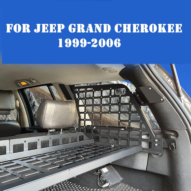 

For Jeep Grand Cherokee 1999-2006 Trunk storage rack modified hanging net curtain aluminum alloy storage layered frame parts