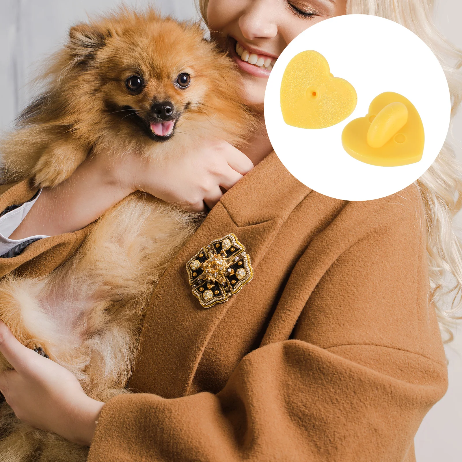 100 قطعة شكل قلب دبوس الظهر حفظ أصحاب القابض قوي ل دبابيس التلبيب التعادل المسامير شارة آمنة دبوس قبعات مخلب الداعمة #6