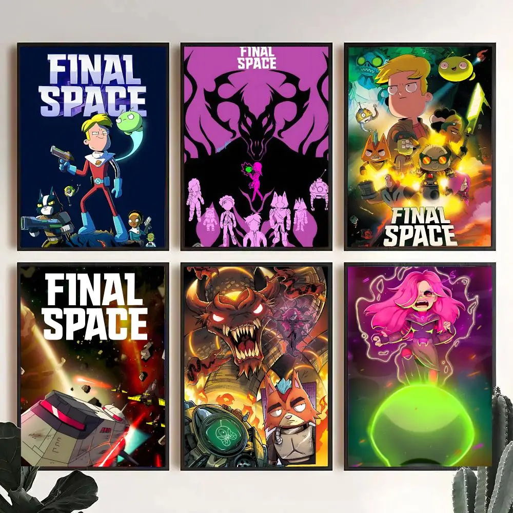 TV Play F-Final Space Poster Decorative Wall Art Stickers Mural For Home Living Room Hallway Decor Gift