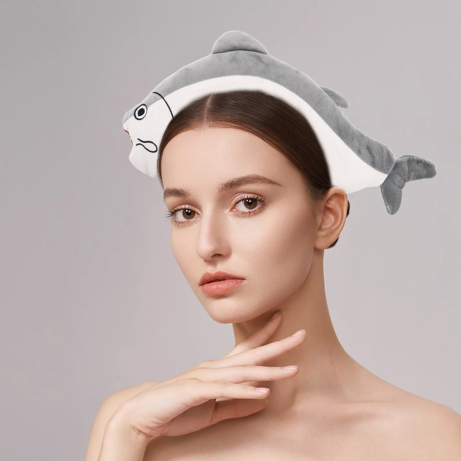 2Pcs Versatile Fish Headbands Large Small Design Funny Sea Creature Hair Hoops for Halloween Party Cosplay Fish Washing Hairband