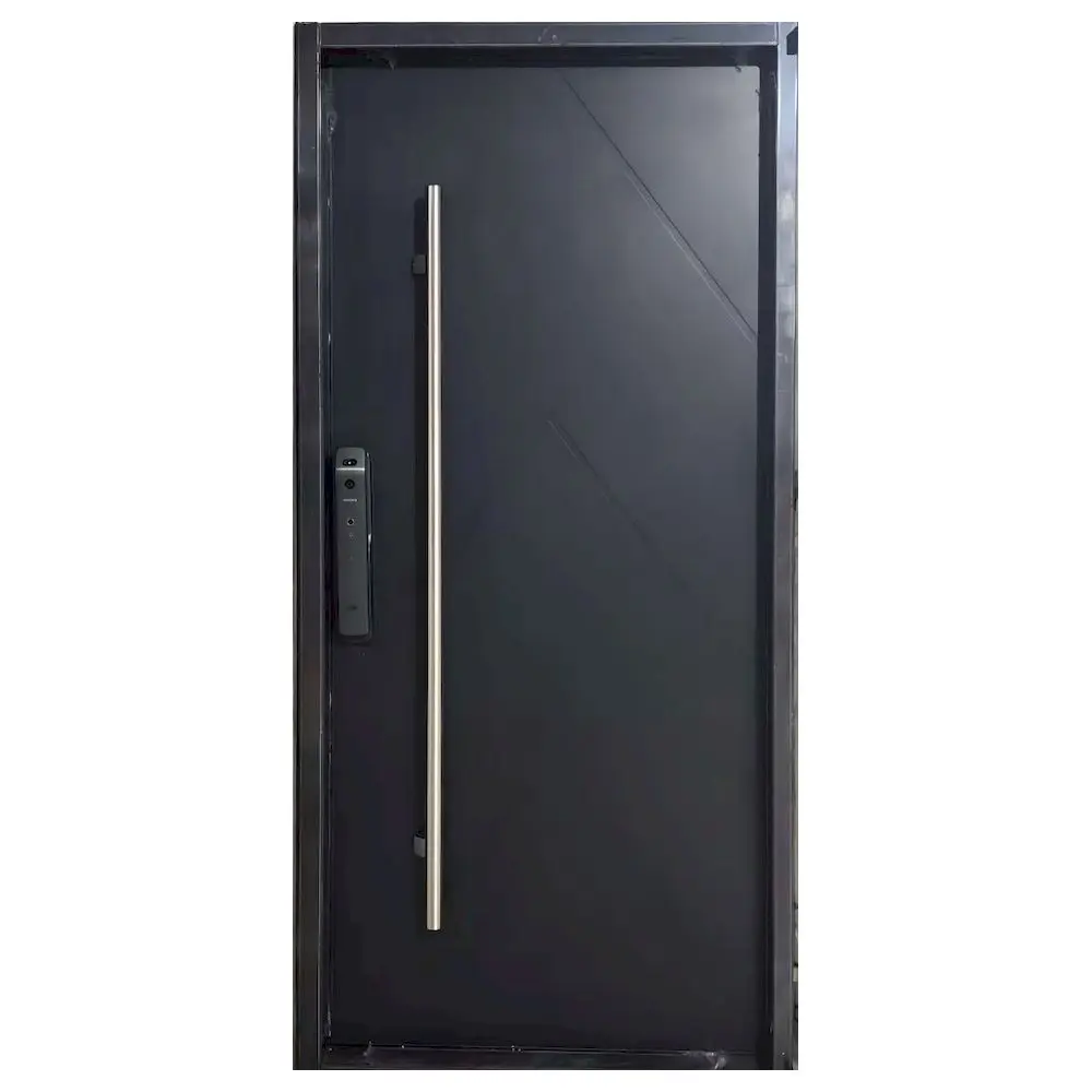 Customization Stainless Steel Security Door Fire Prevention Weatherproof Anti-Theft Features Postmodern Design Glass Door