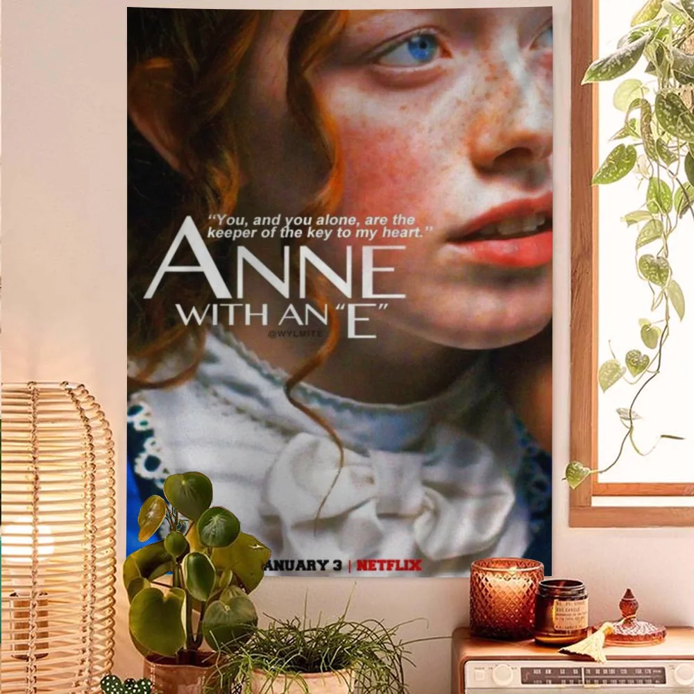 

Anne With An E Anime Tapestry Hanging Tarot Hippie Wall Rugs Dorm Home Decor