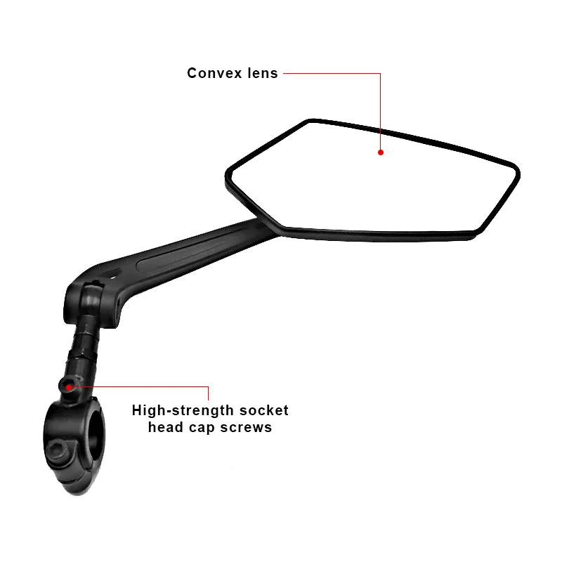 Bicycle Rear View Mirror Bike Cycling Clear Wide Range Back Sight Rearview Reflector Adjustable Handlebar Left Right Mirror