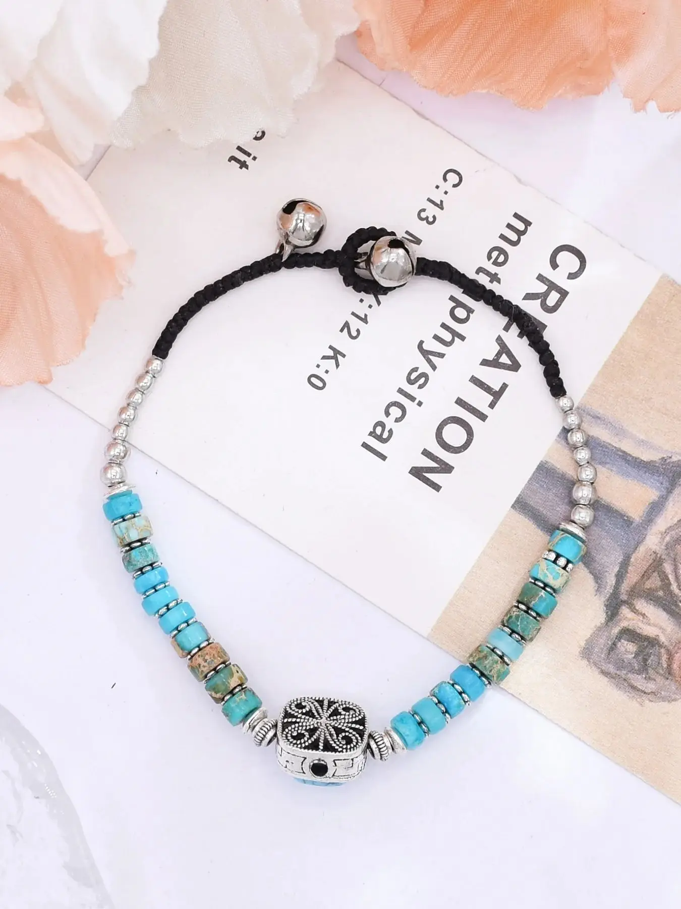 Laughing Maitreya Buddha Bell Charm Adjustable Push Pull Silver Bangle Chinese Style Good Luck Protection Amulet Bracelet
