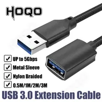 nylon usb extension braided 0.5m 50cm shielded usb 3.0 extension cable 1m 2m 3m 3 meters USB 3.0 male to female extender cord