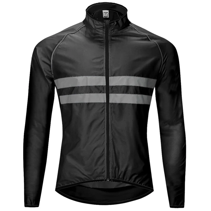 

Reflective Long Sleeve Bicycle Jersey Wind Coat Jacket Water-Resistant Windproof Outdoor Sports Bike Cycle Running Jacket