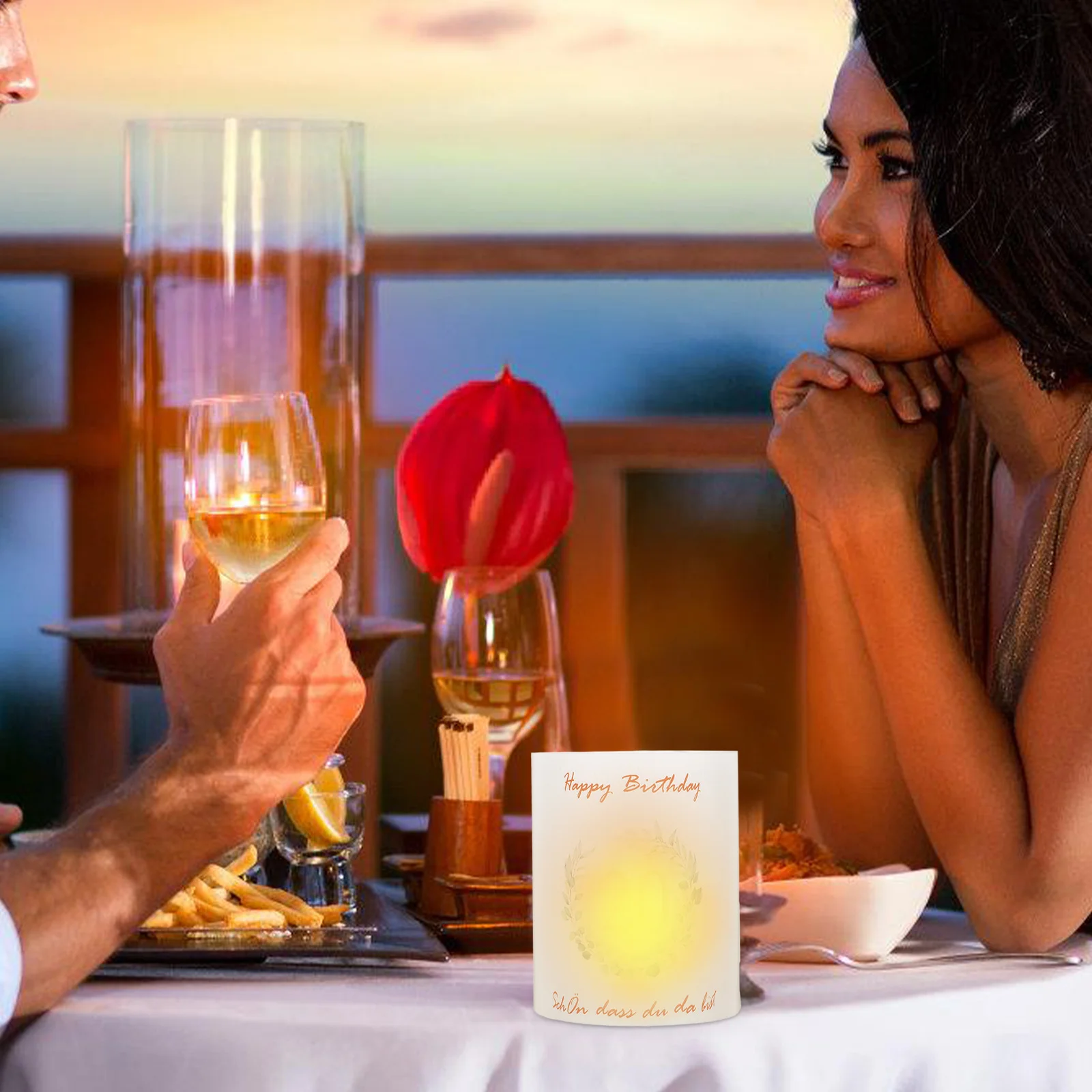 

8Pcs Birthday Covers PVC Windproof Cylinder Shades Protector for Party Decoration Plastic Cylinders for Candles